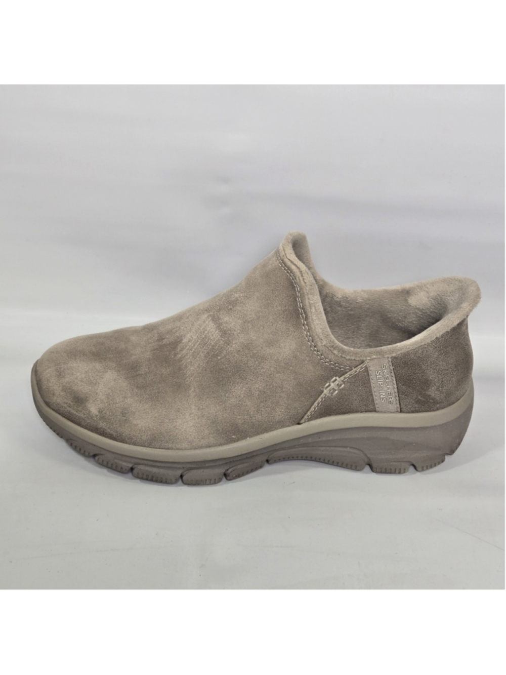 Skechers Easy Going Modern Hour Taupe Slip On Comfort Shoes Womens 7 Vegan Suede - Picture 5 of 15